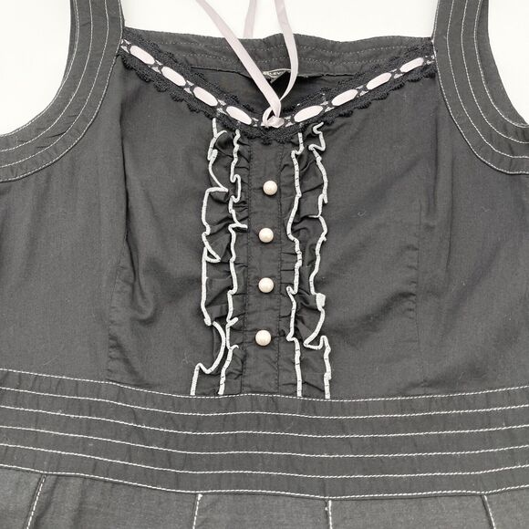 Levu'su Dress Womens Medium Floral Coquette Milkmaid Feminine Ruffled Bohemian - Picture 5 of 10